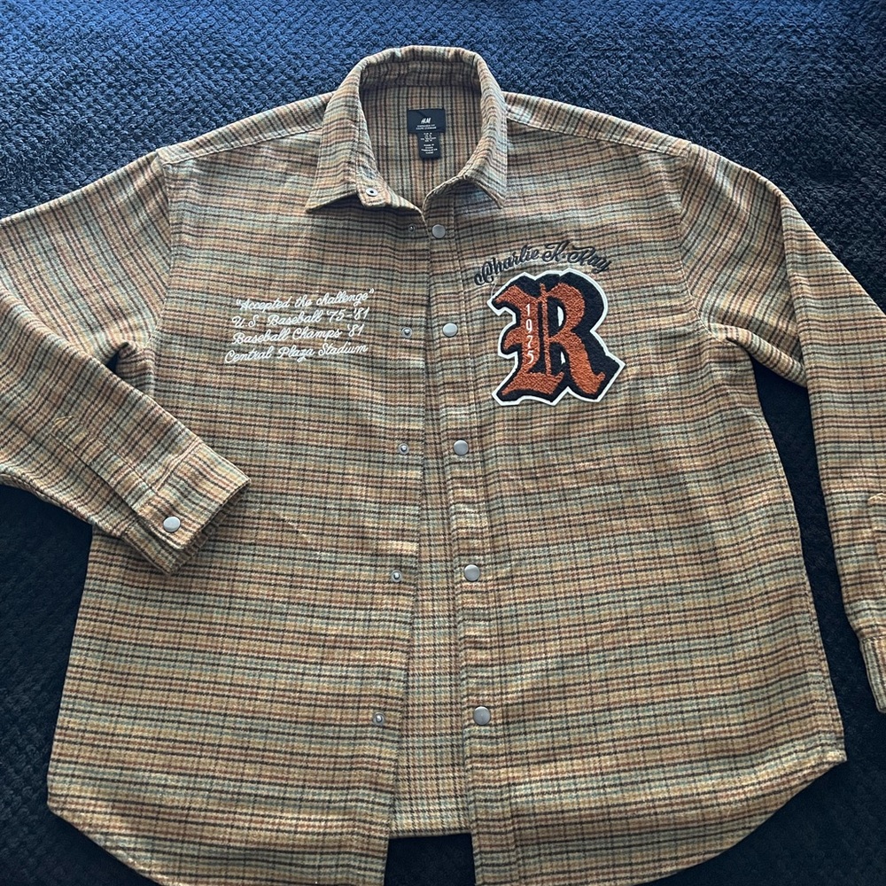 H&M Brown Plaid Flannel